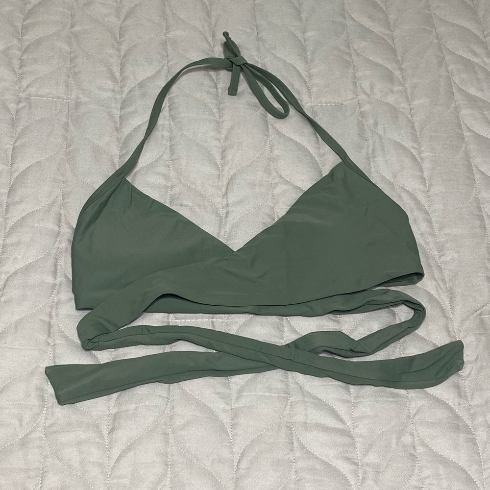 Aerie green bikini top
